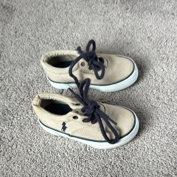 Polo by Ralph Lauren Tan Canvas Sneakers SIZE 7 - Picture 1 of 6